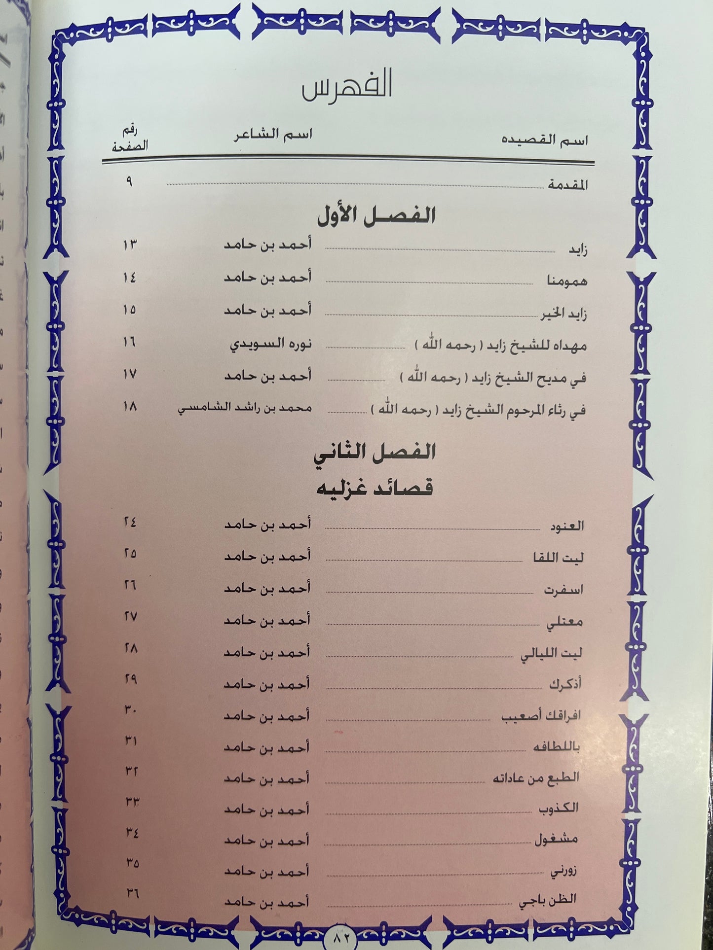 ديوان شعاع : من أشعار الشيخ أحمد بن حامد آل حامد