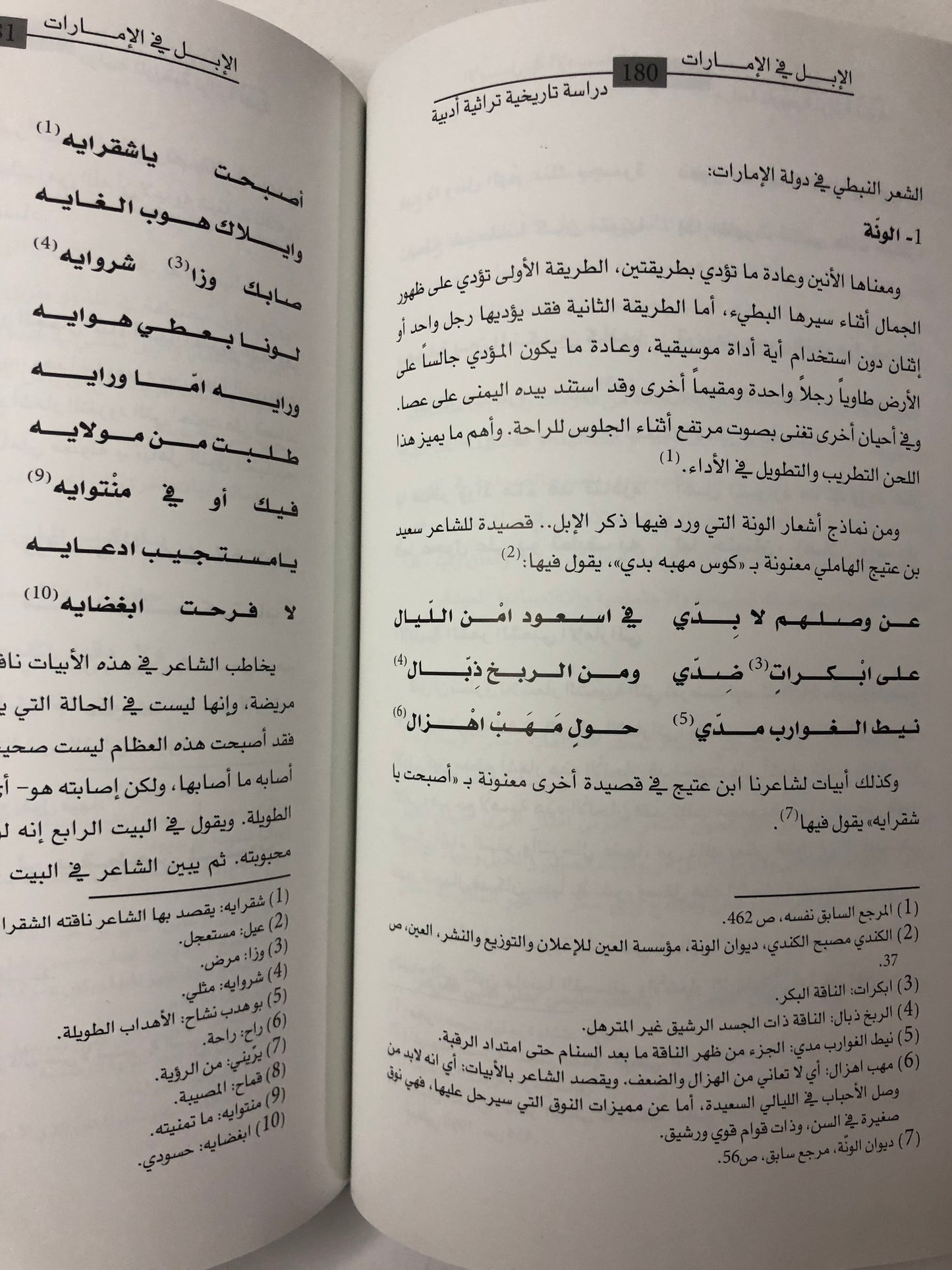 الإبل في الإمارات : دراسة تاريخية تراثية أدبية