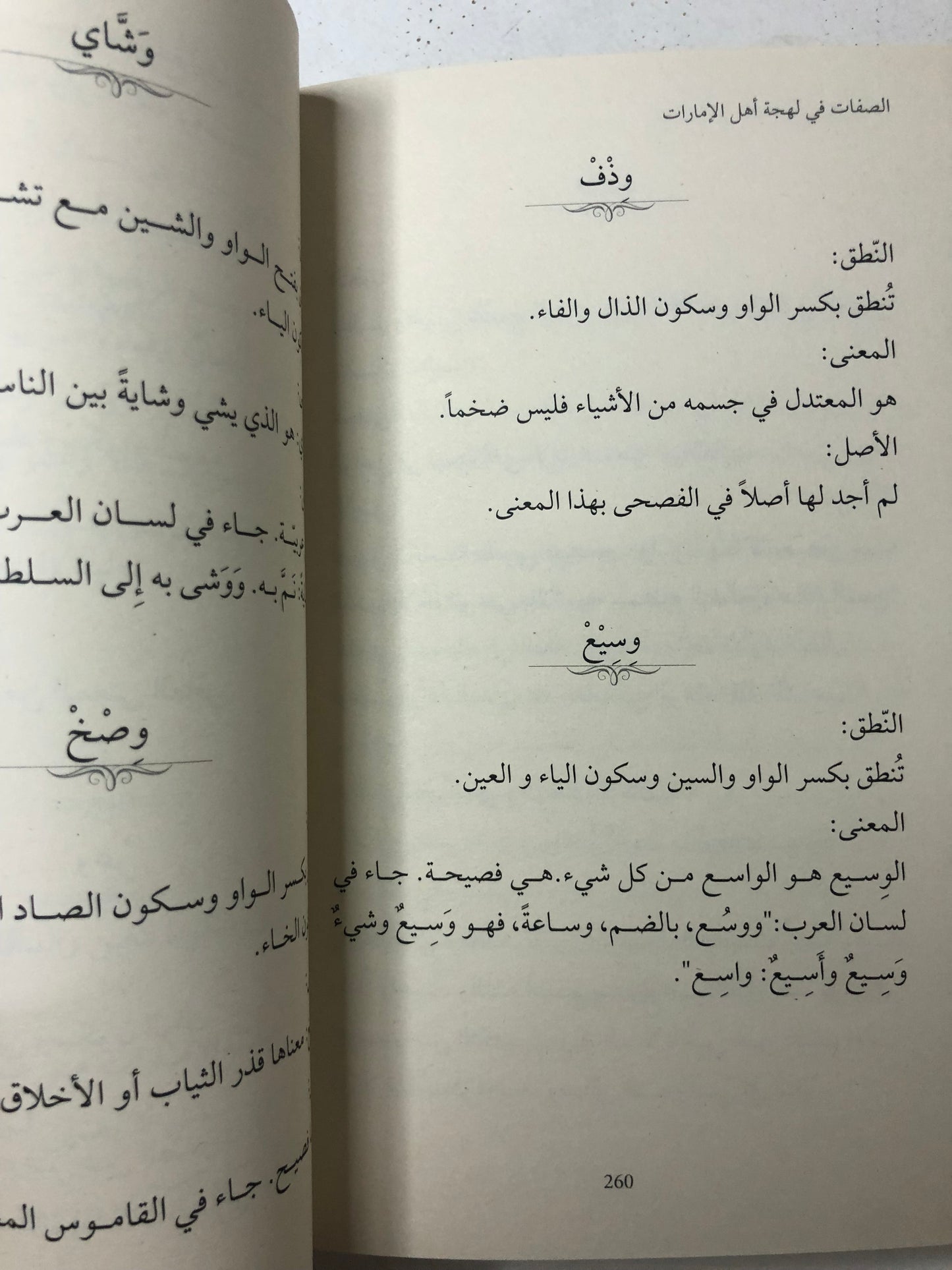 الصفات في لهجة أهل الإمارات