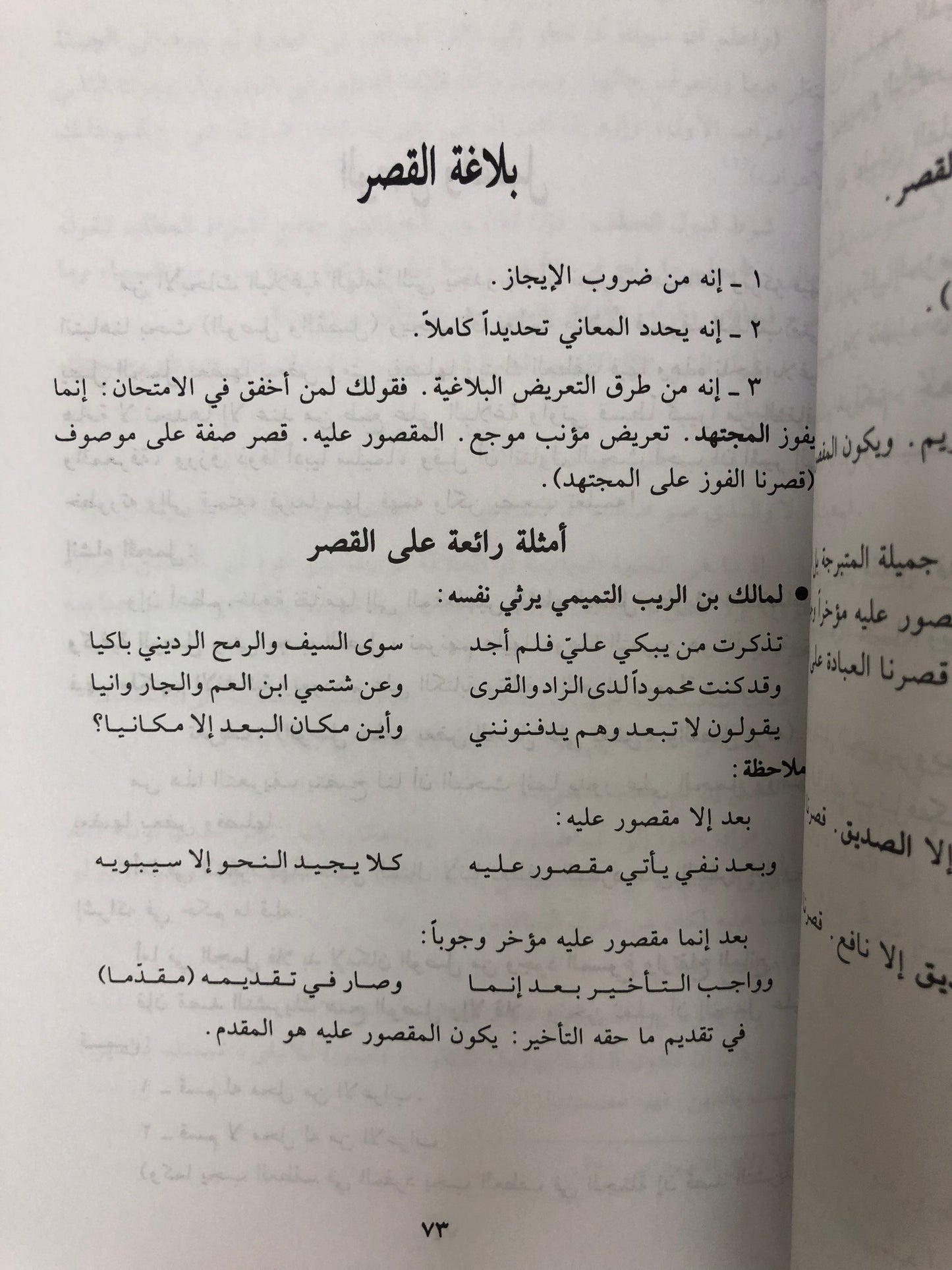 الموجز في البلاغة والعروض