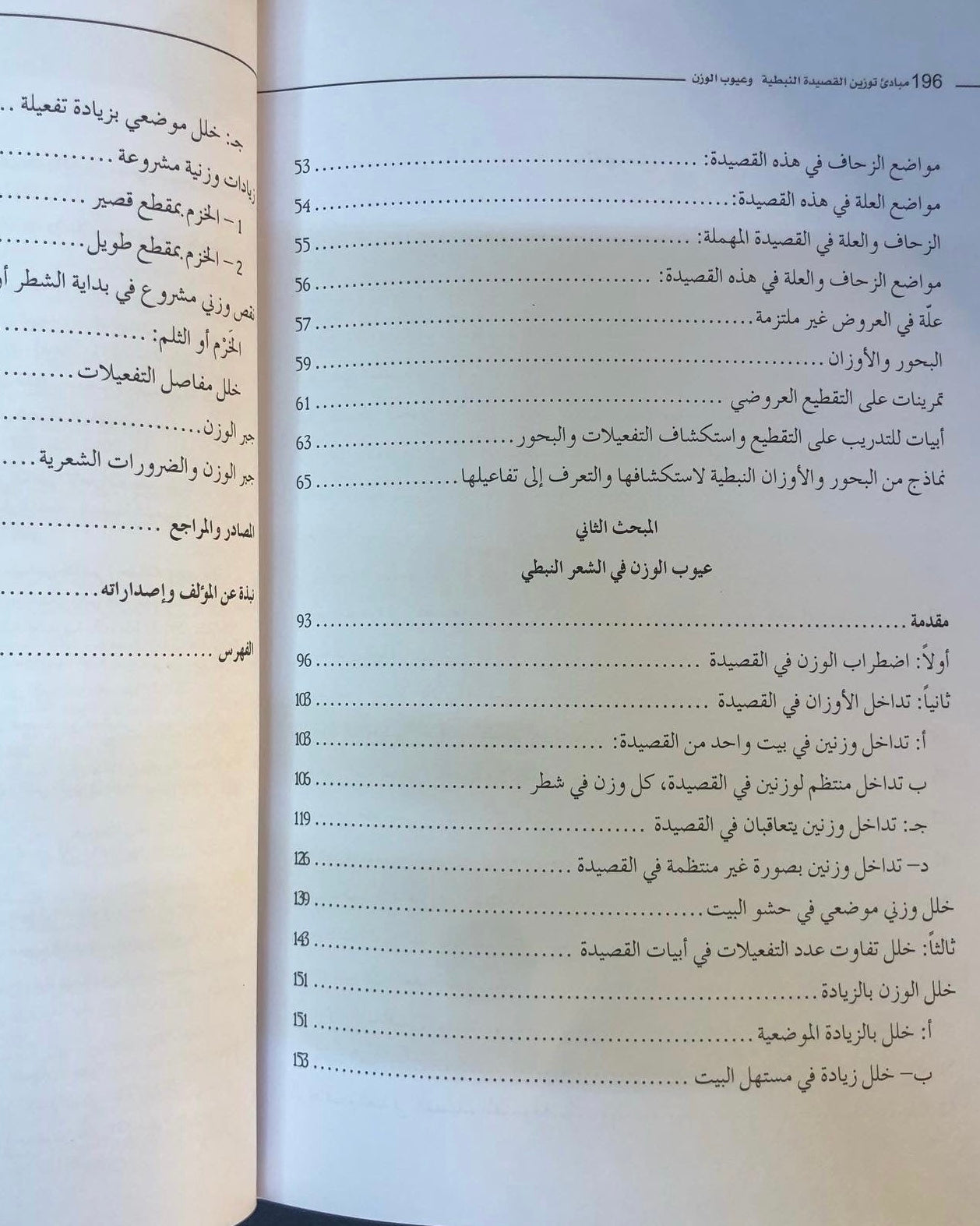 مبادئ توزين القصيدة النبطية وعيوب الوزن : سياق تعليمي