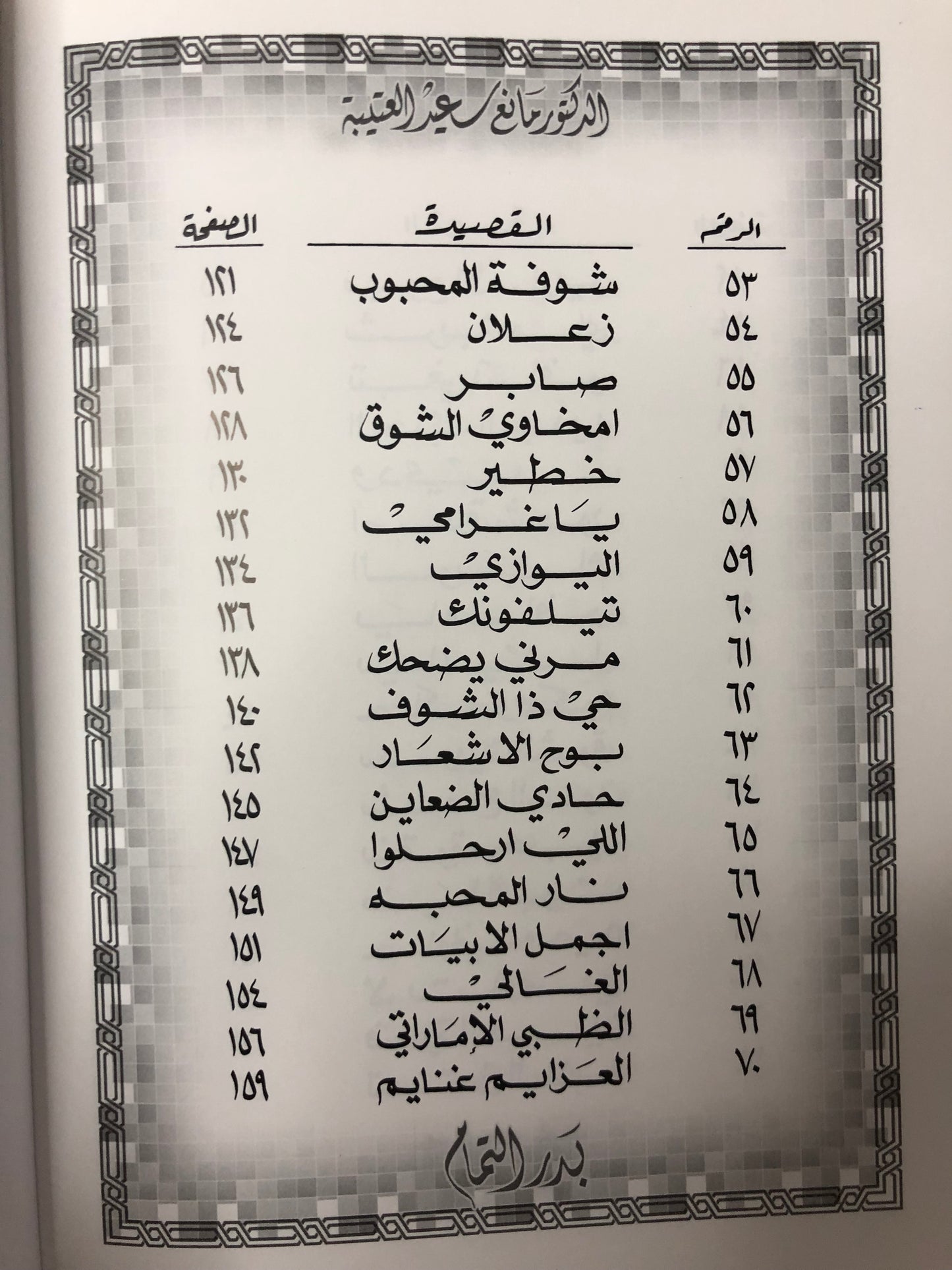 ‎بدر التمام : الدكتور مانع سعيد العتيبه رقم (34) نبطي