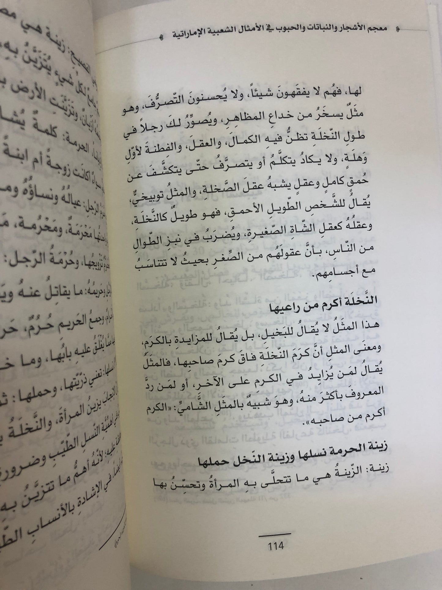 معجم الأشجار والنباتات والحبوب في الأمثال الشعبية الإماراتيه