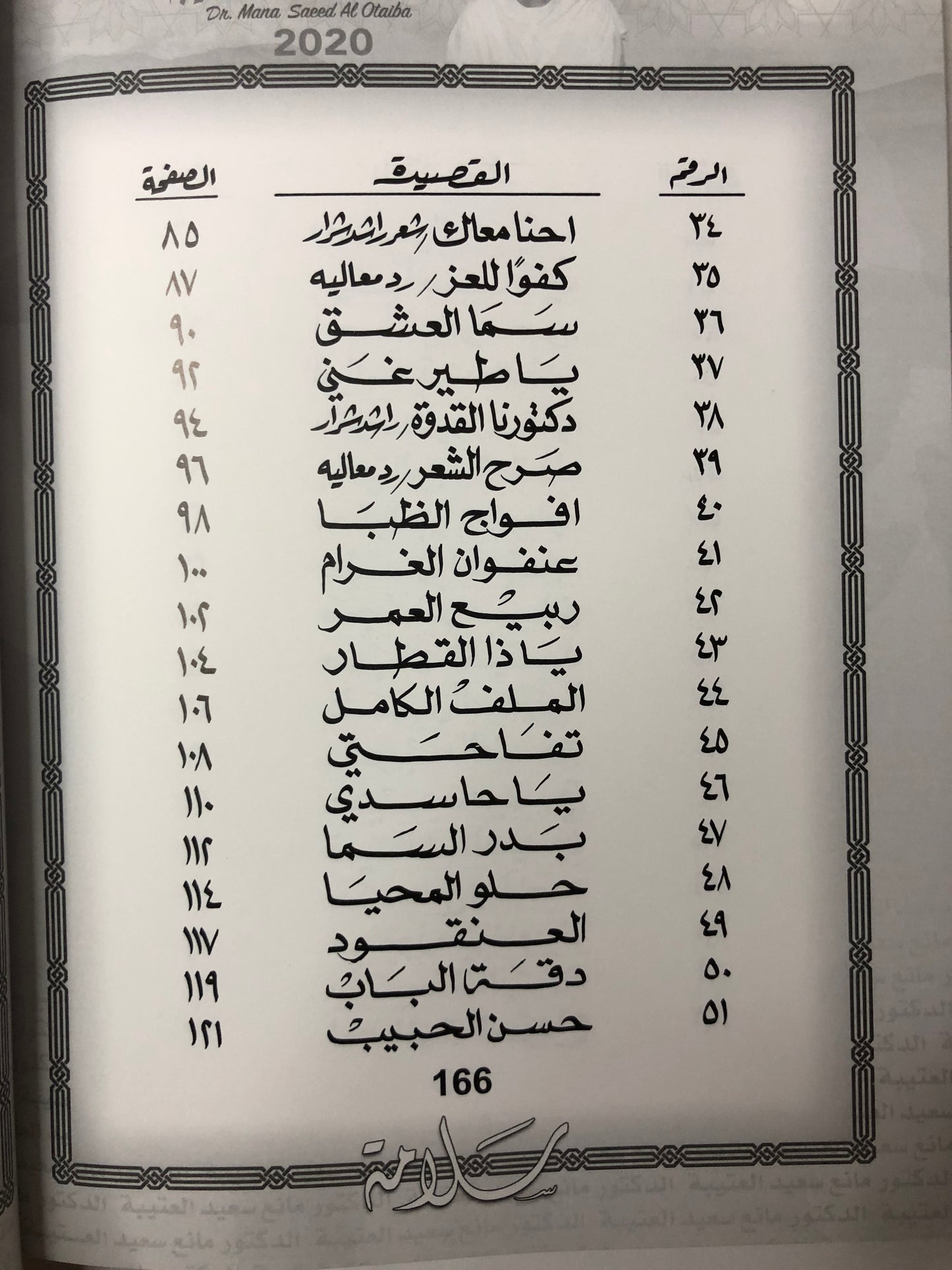 ‎سلامة : الدكتور مانع سعيد العتيبة رقم (46) نبطي