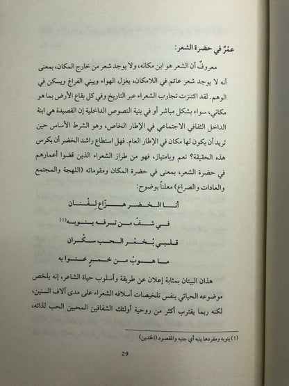 ‎راشد الخضر : قصيدة اللهجة ورموزها المكانية