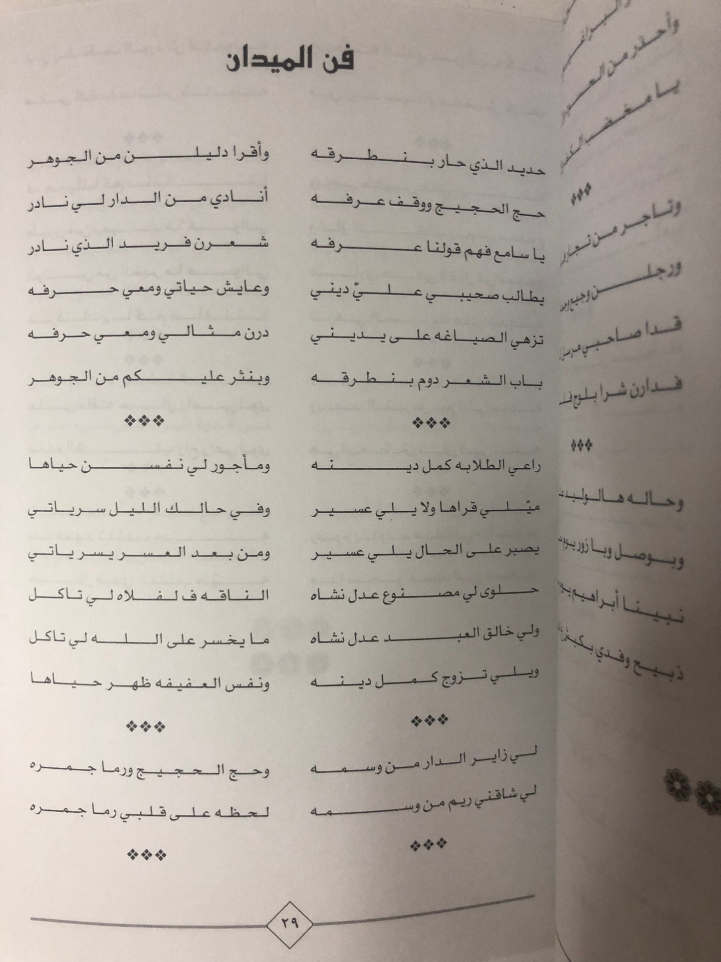 فن الميدان : محمد بن حميد بن مالك الحارثي
