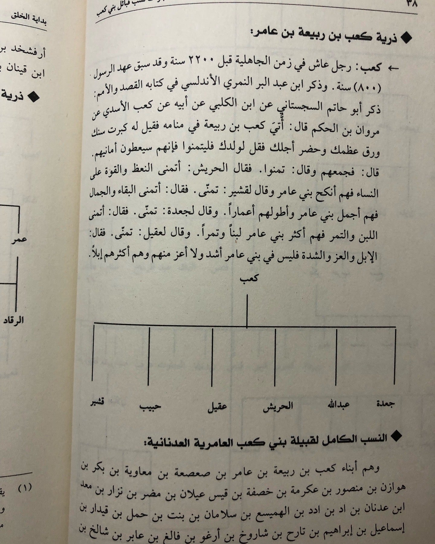 مشجرات نسب قبائل بني كعب : منذ بداية الخلق حتى العصر الحديث