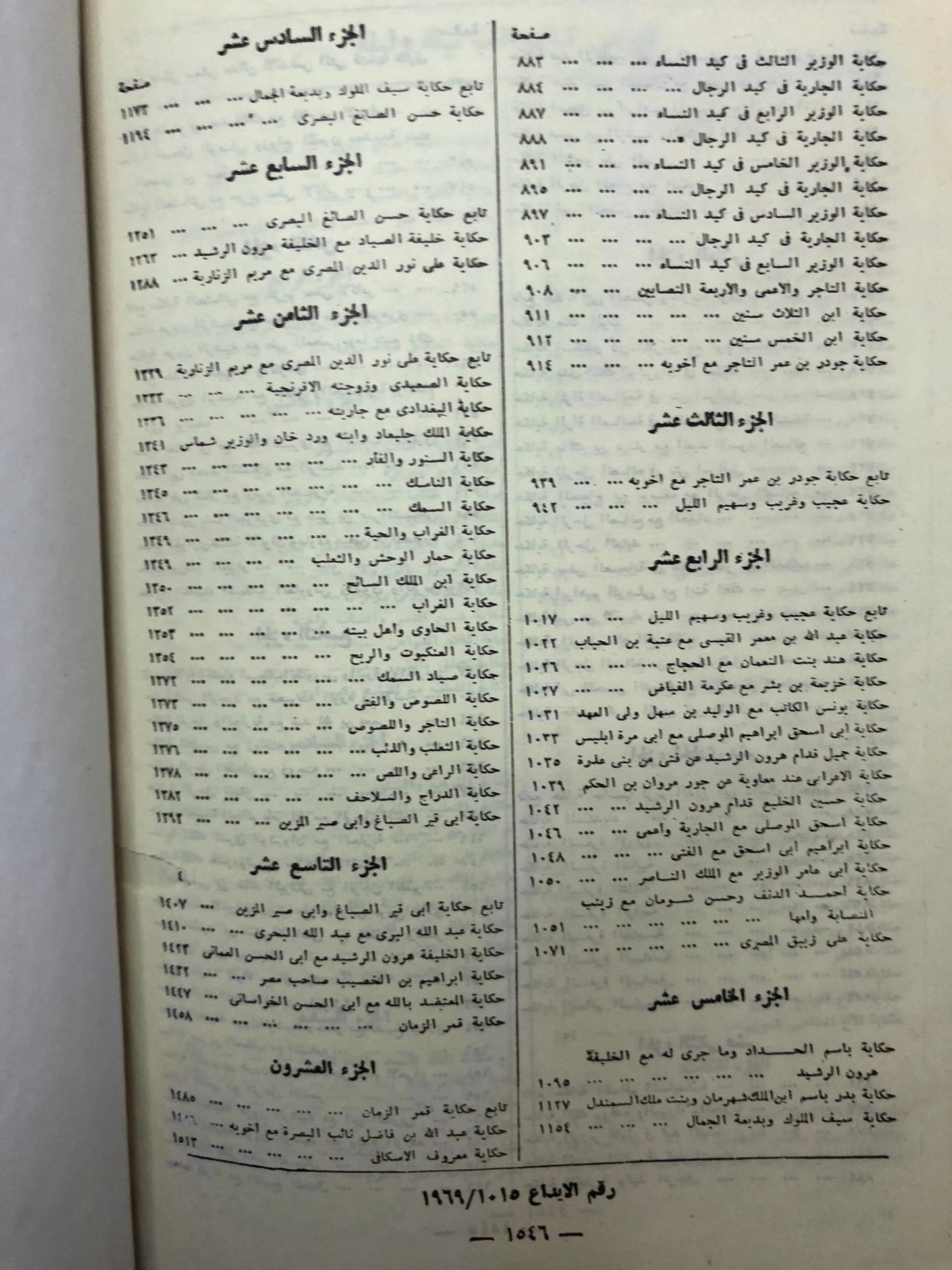 ألف ليلة وليلة : مجلدين طبعة مصر 1969