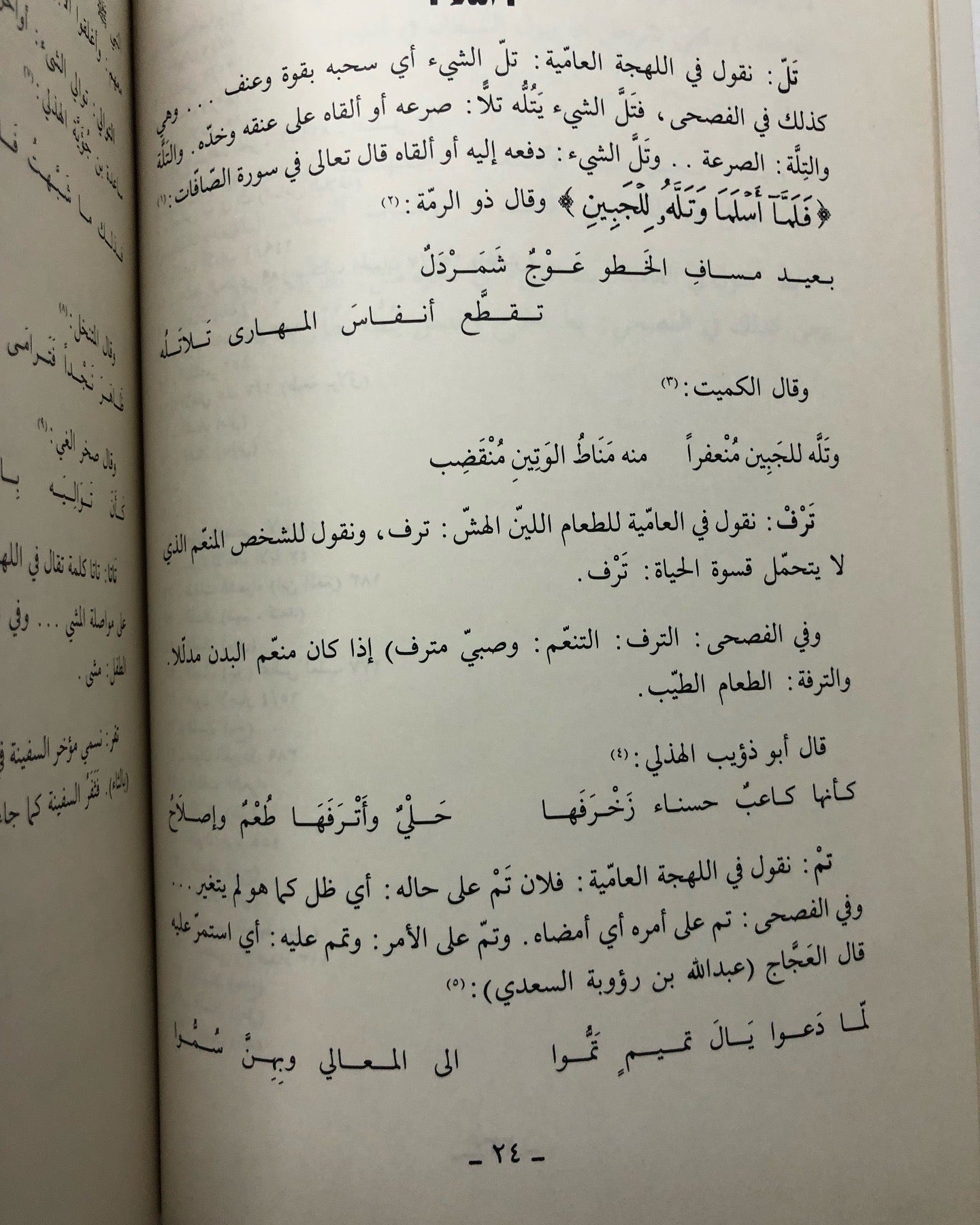 بين الفصحى والعامية : معجم كلمات