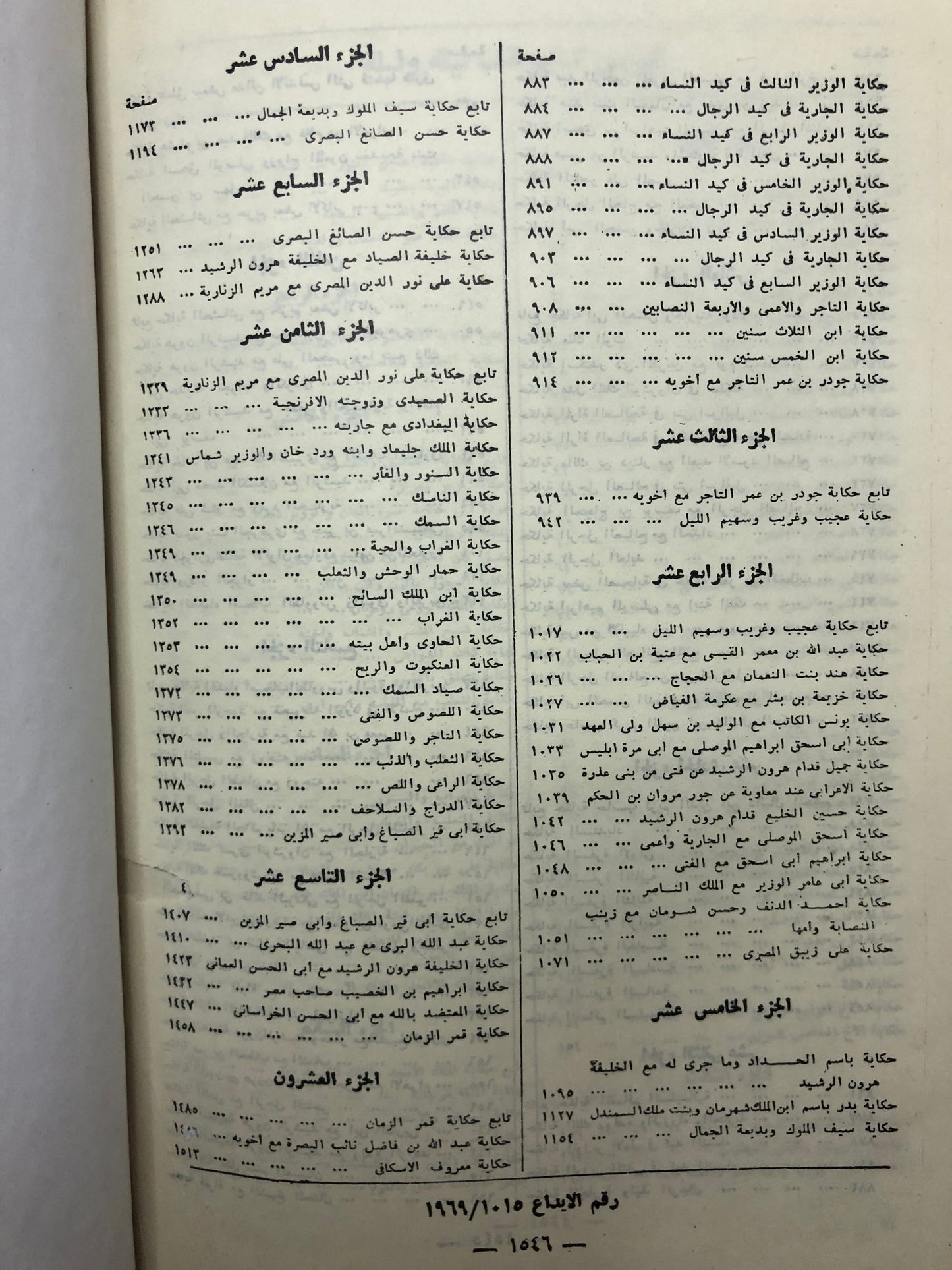 ألف ليلة وليلة : مجلدين طبعة مصر 1969