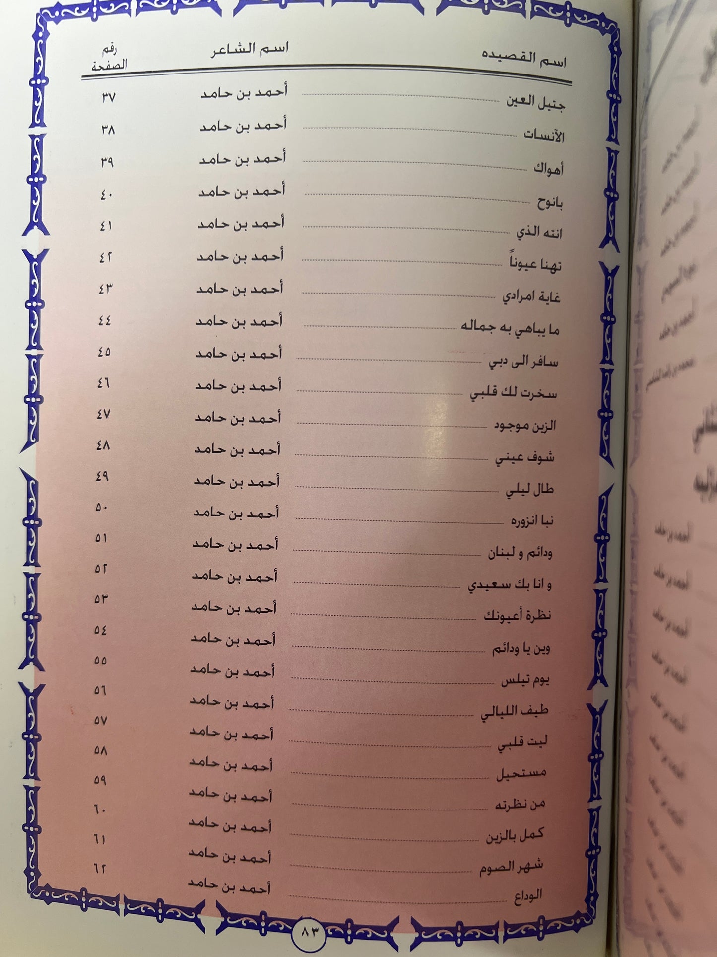 ديوان شعاع : من أشعار الشيخ  أحمد بن حامد آل حامد