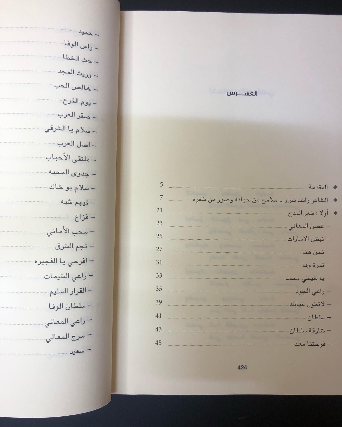 ديوان غصن المعاني - الشاعر راشد شرار